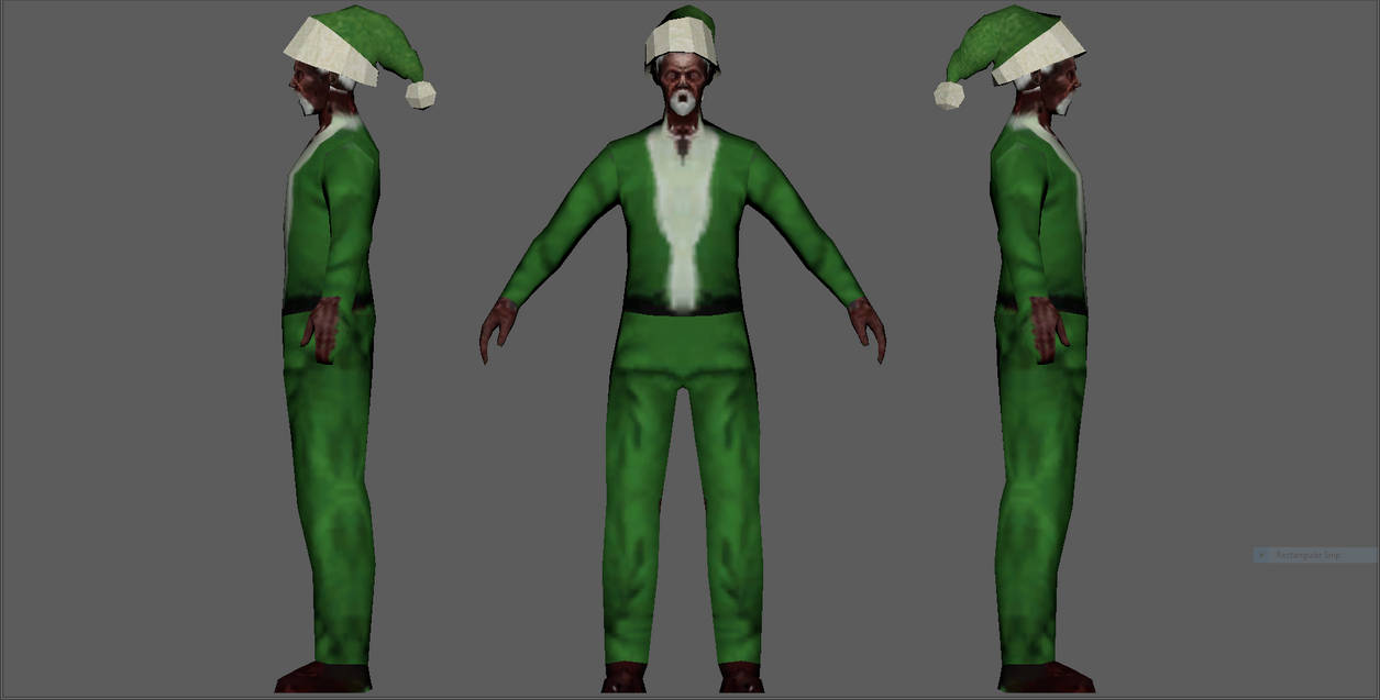 3D Cartoon Grinch Character T-Pose