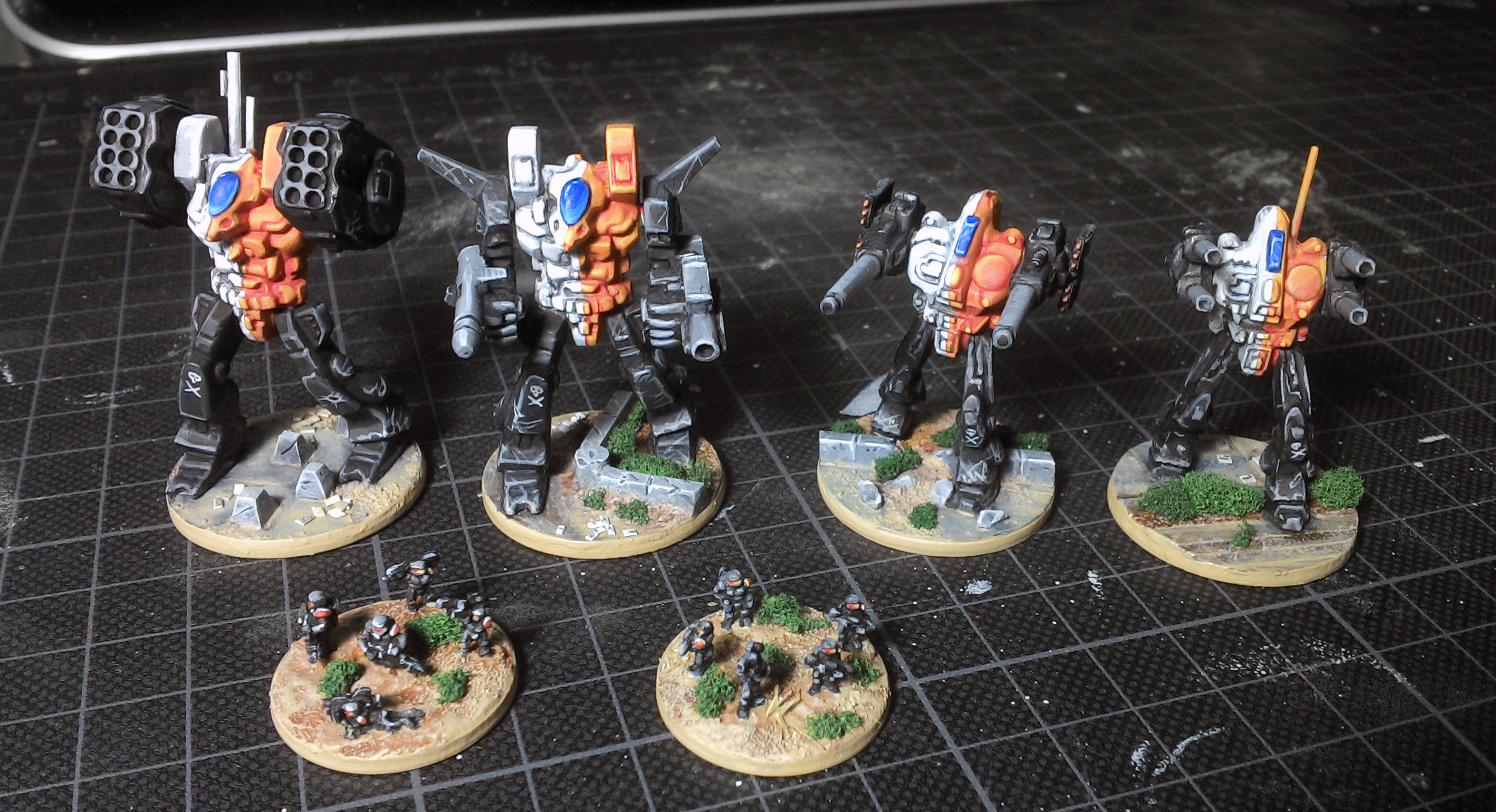 Mech lance with some infantry