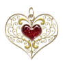 Rubi Gold Heart Charm