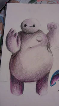 birthday drawing progress 1: Baymax