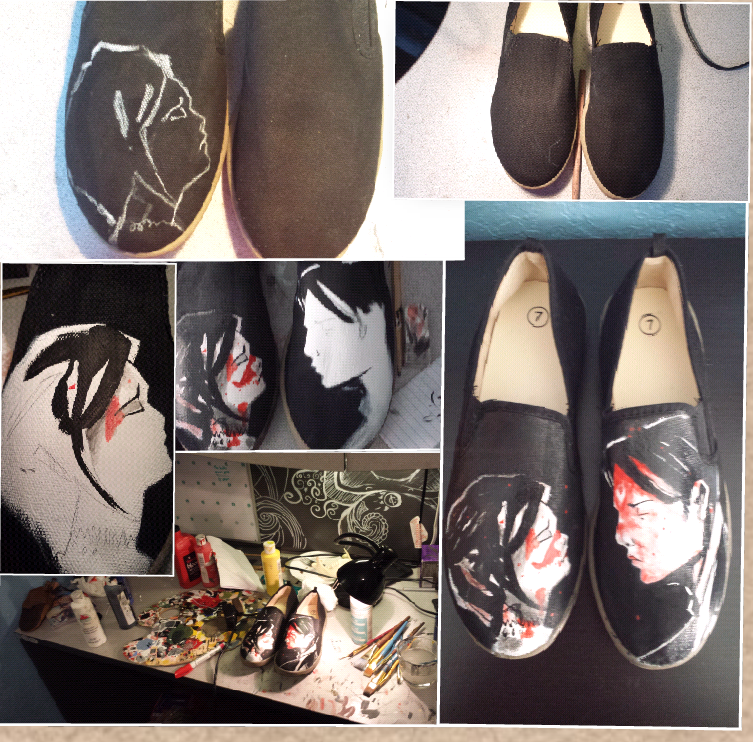 My Chemical Romance Shoe Progress Photo~