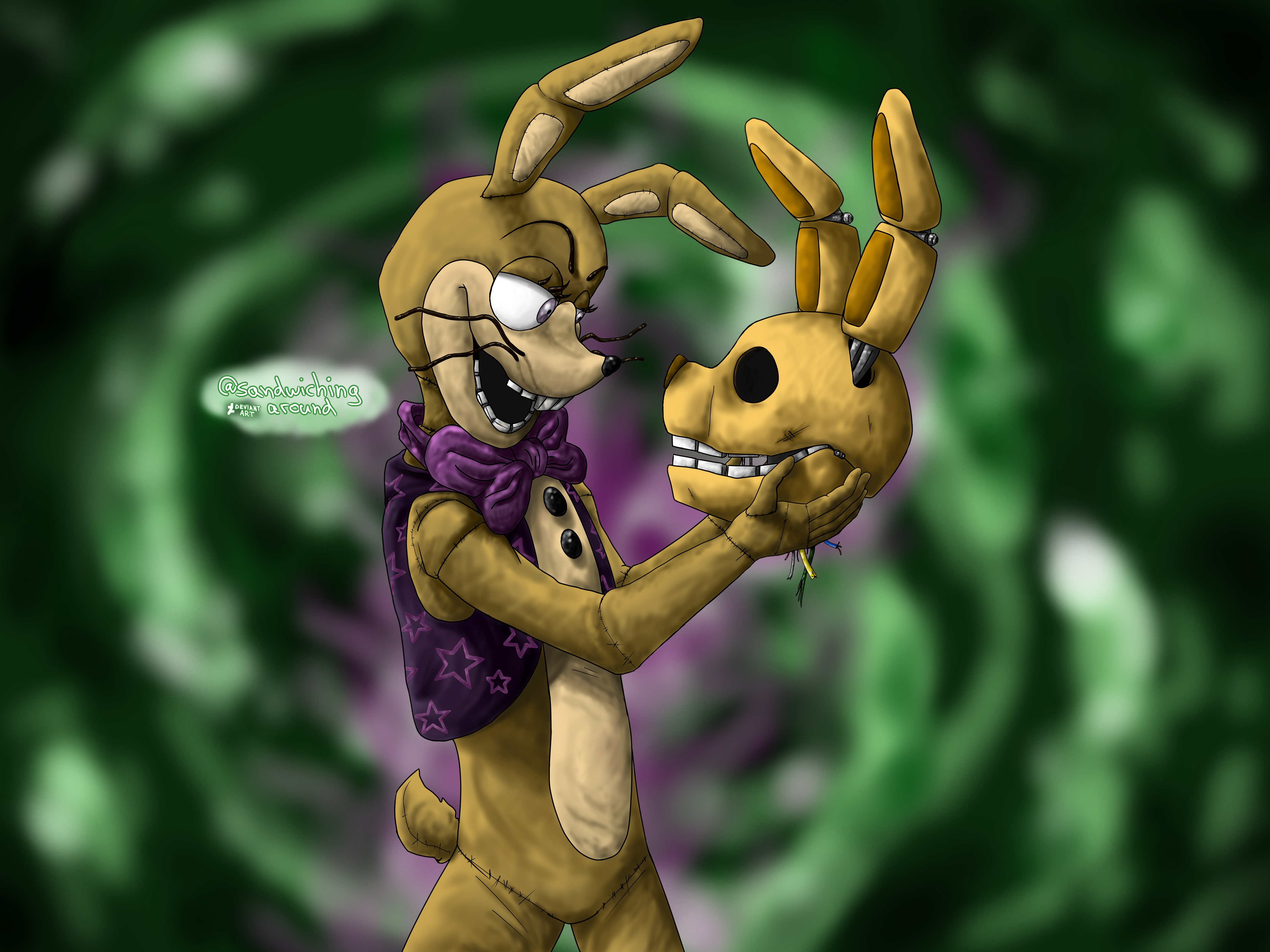 Glitchtrap [Fnaf fanart] by Bunzabloveketchup135 on DeviantArt