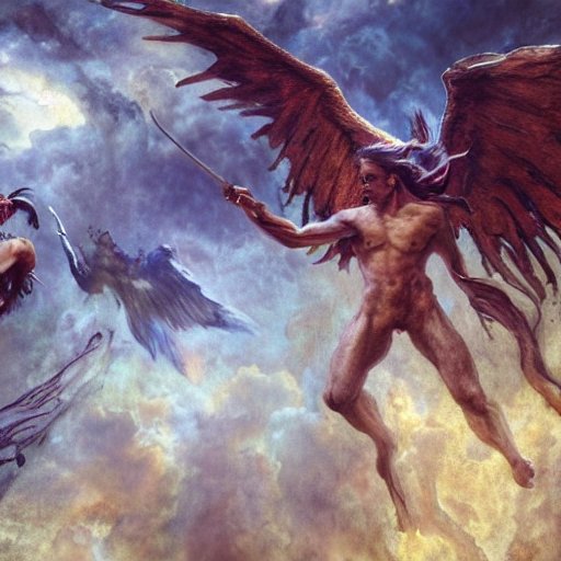 angels fighting demons