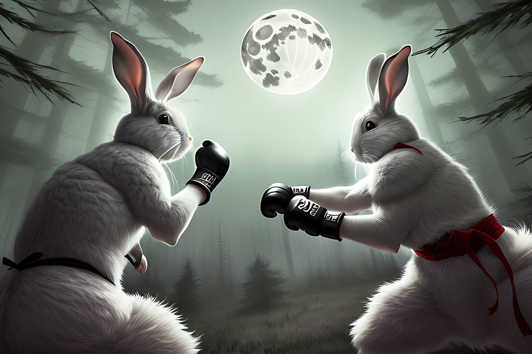 Fighting Rabbits At Night by Ertugrul196714 on DeviantArt