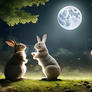 Rabbits At Night 3234