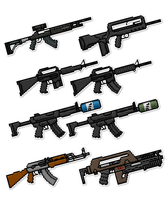 Hotline Miami Weapon Shipment #3 - Assault Rifles by Aronanners on