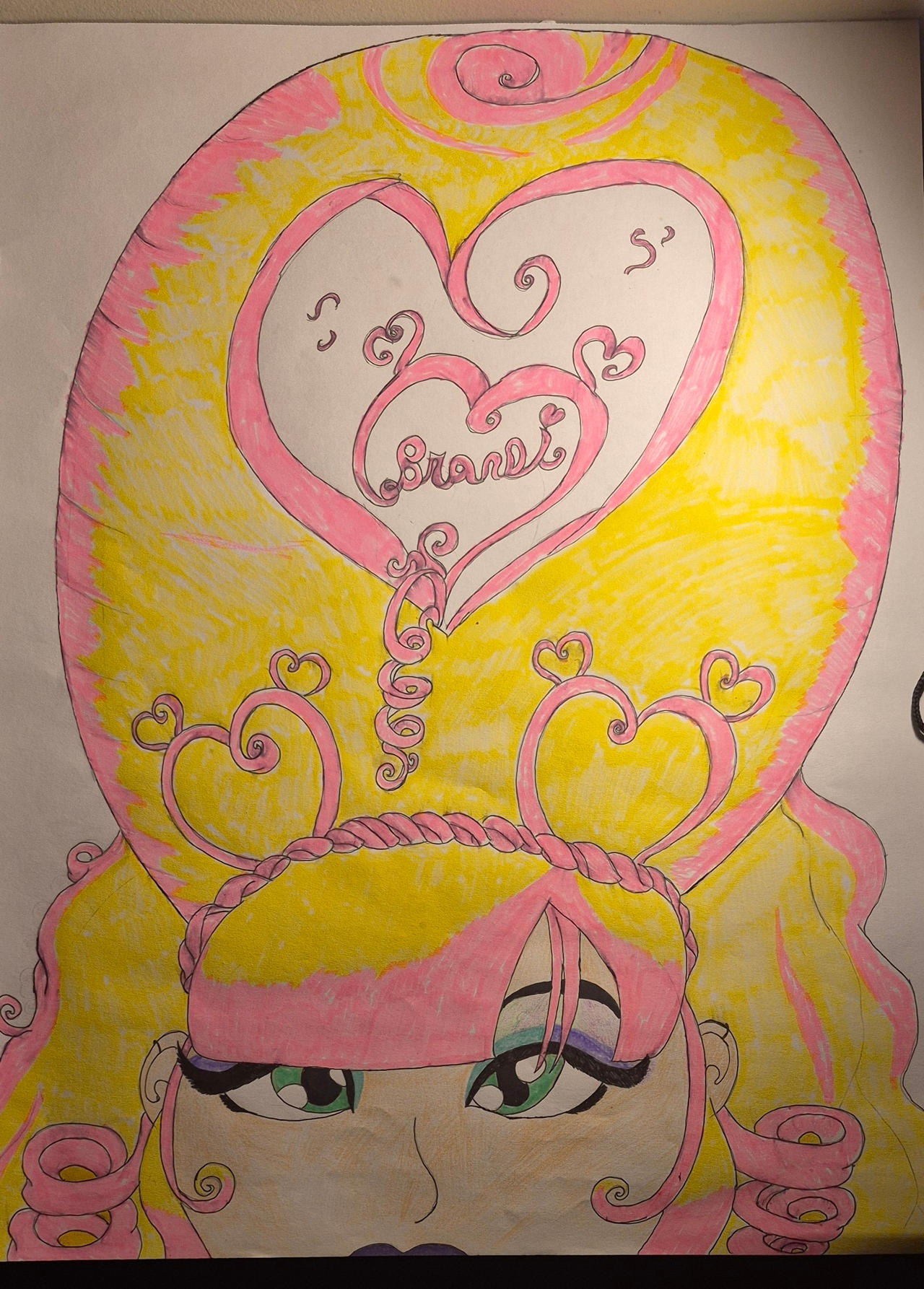 I love drawing art and cute hair art of brandi