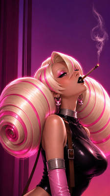 Annie from Pokmon heroes enjoying smoke