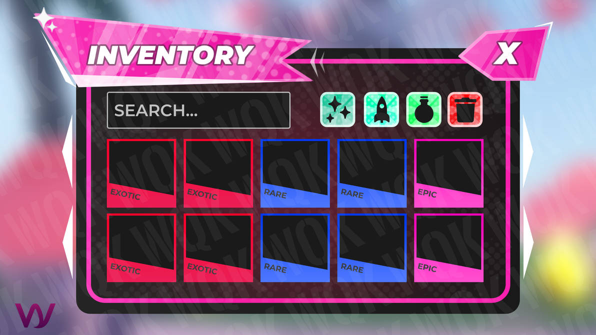 Cartoony Inventory UI by wqkee on DeviantArt
