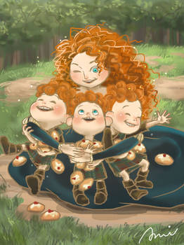 Merida and her bros.