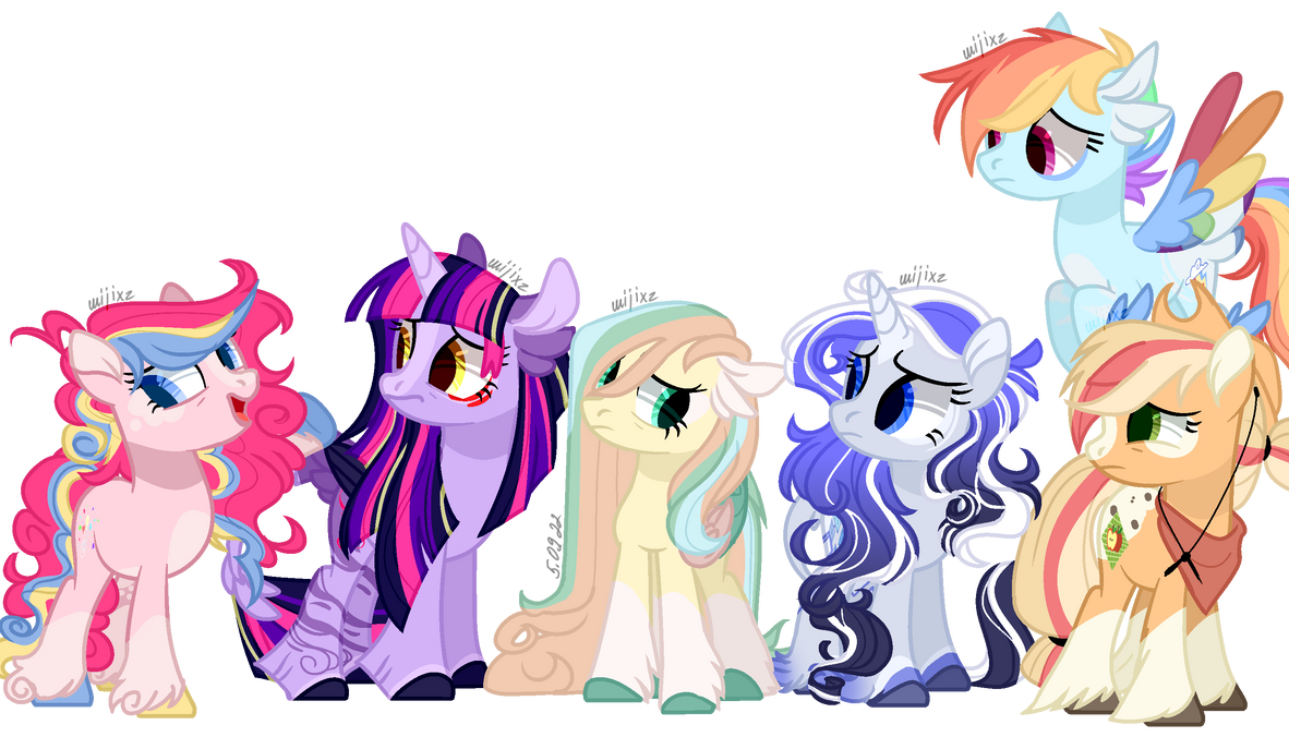 Mane 6 redesign by StormPrism on DeviantArt
