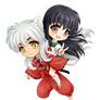 Inuyasha + Kagome Chibi