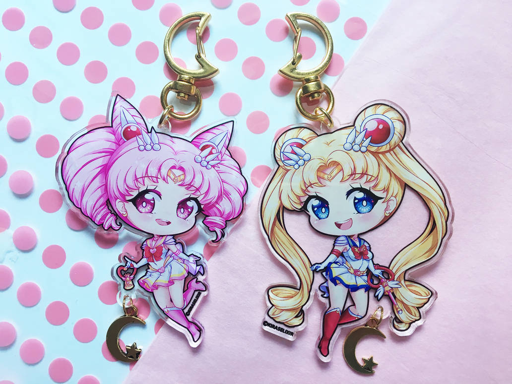 Sailor Moon 3 inch double sided charms by KirasElixir on DeviantArt