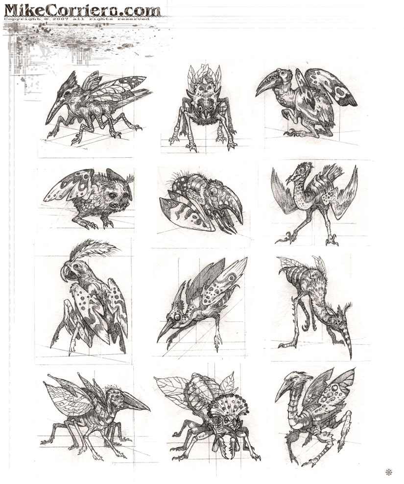 Insectoid Bird Thumbnails