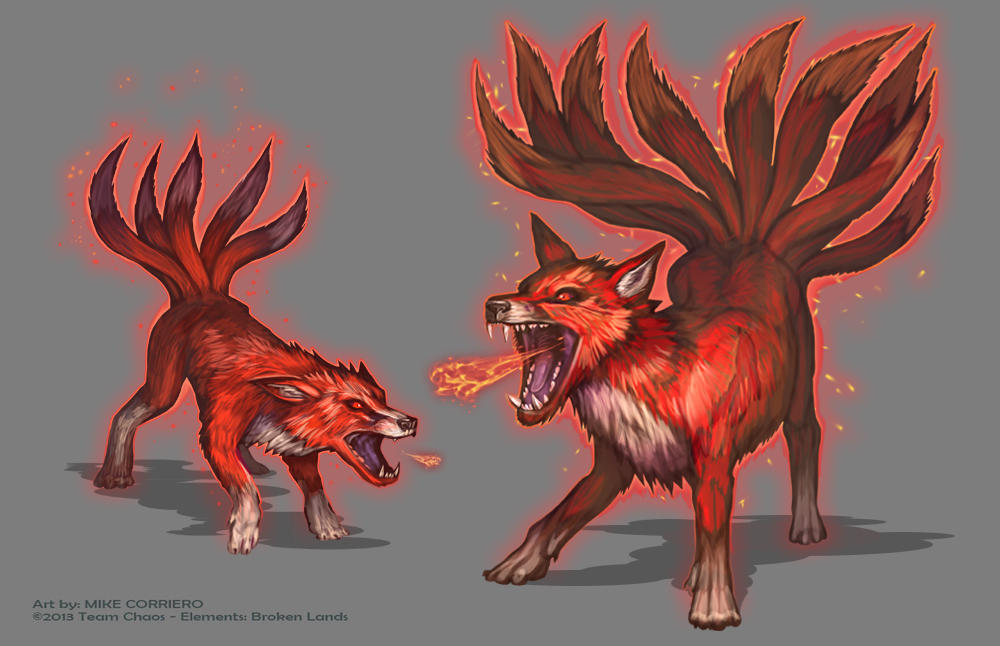 Fire Giant Kitsune by MIKECORRIERO on DeviantArt
