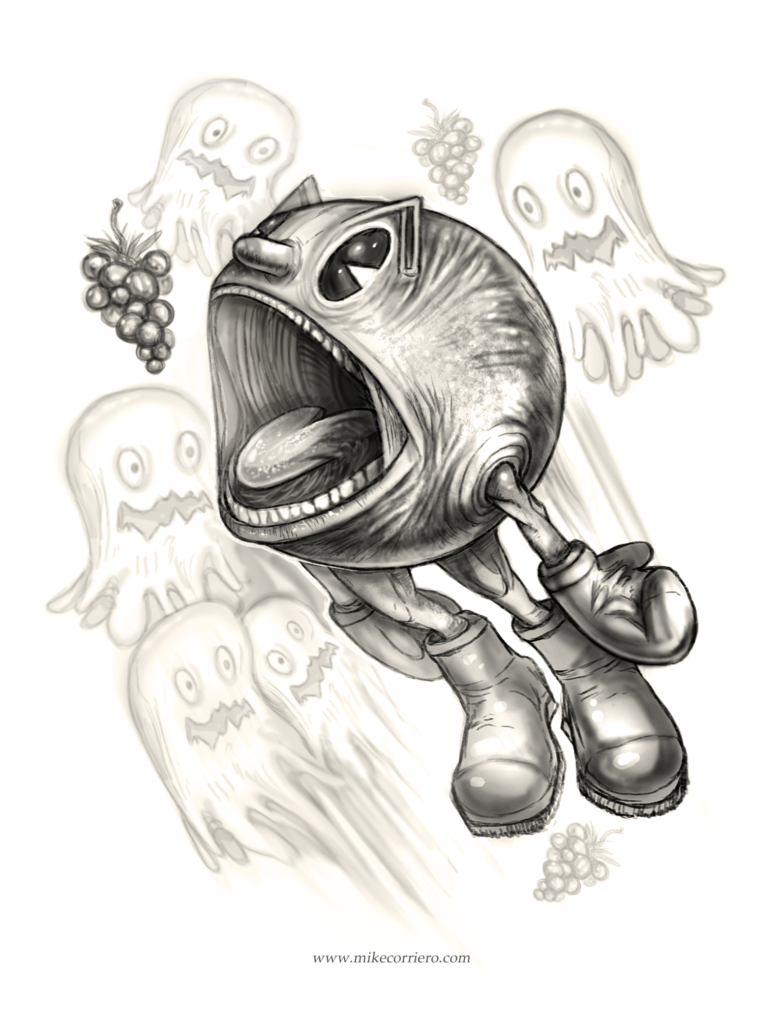 Pac Man Rage Deviantart Pac-Man by MIKECORRIERO on DeviantArt