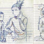 Shikadai Sketches (with his mom and dad)