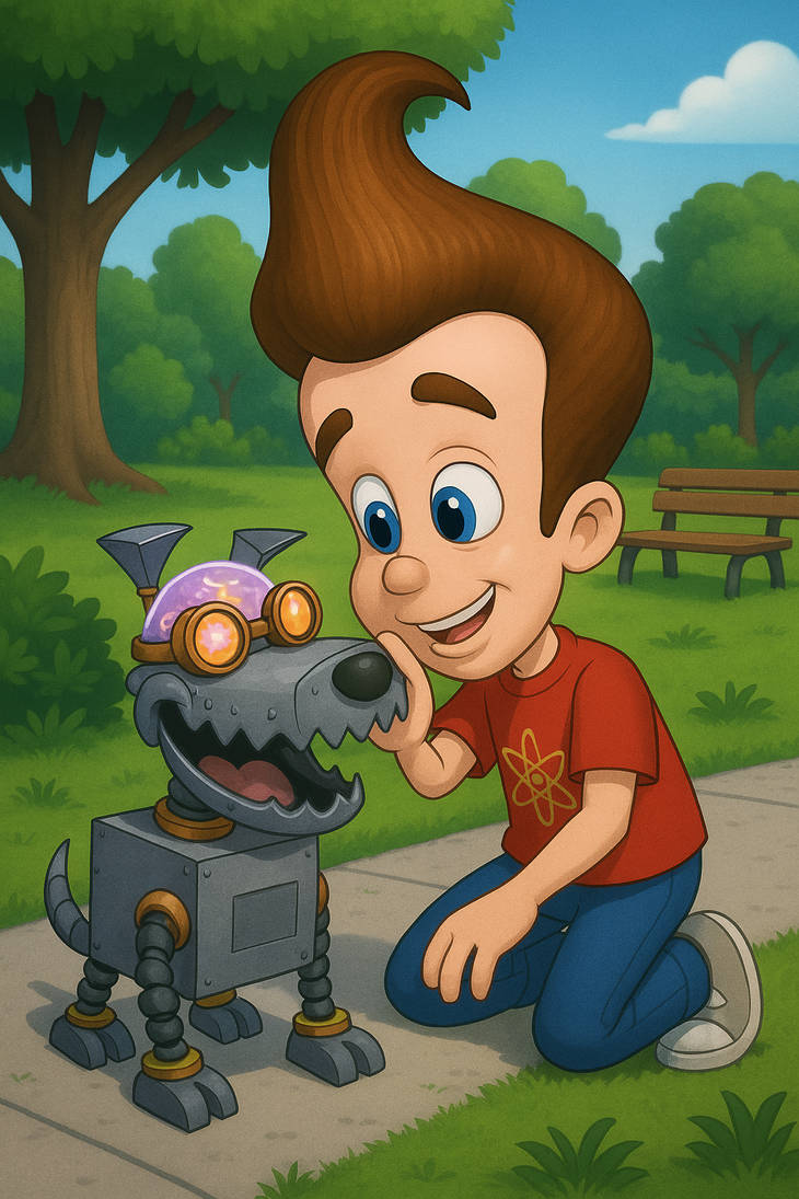 Jimmy Neutron Petting His Robot Dog Goddard By TGVDuplexJoel255 On jimmy-neutron-petting-his-robot-dog-goddard-by-tgvduplexjoel255-on