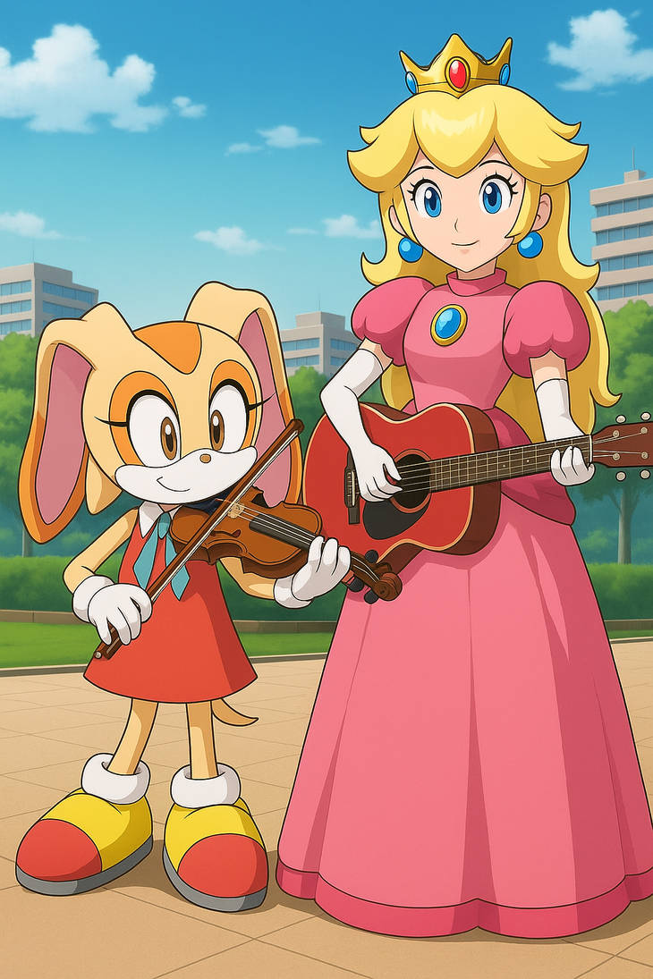 Princess Rabbit Nartuo Cream the Rabbit and Princess Peach's Insturments by TGVDuplexJoel255 ...