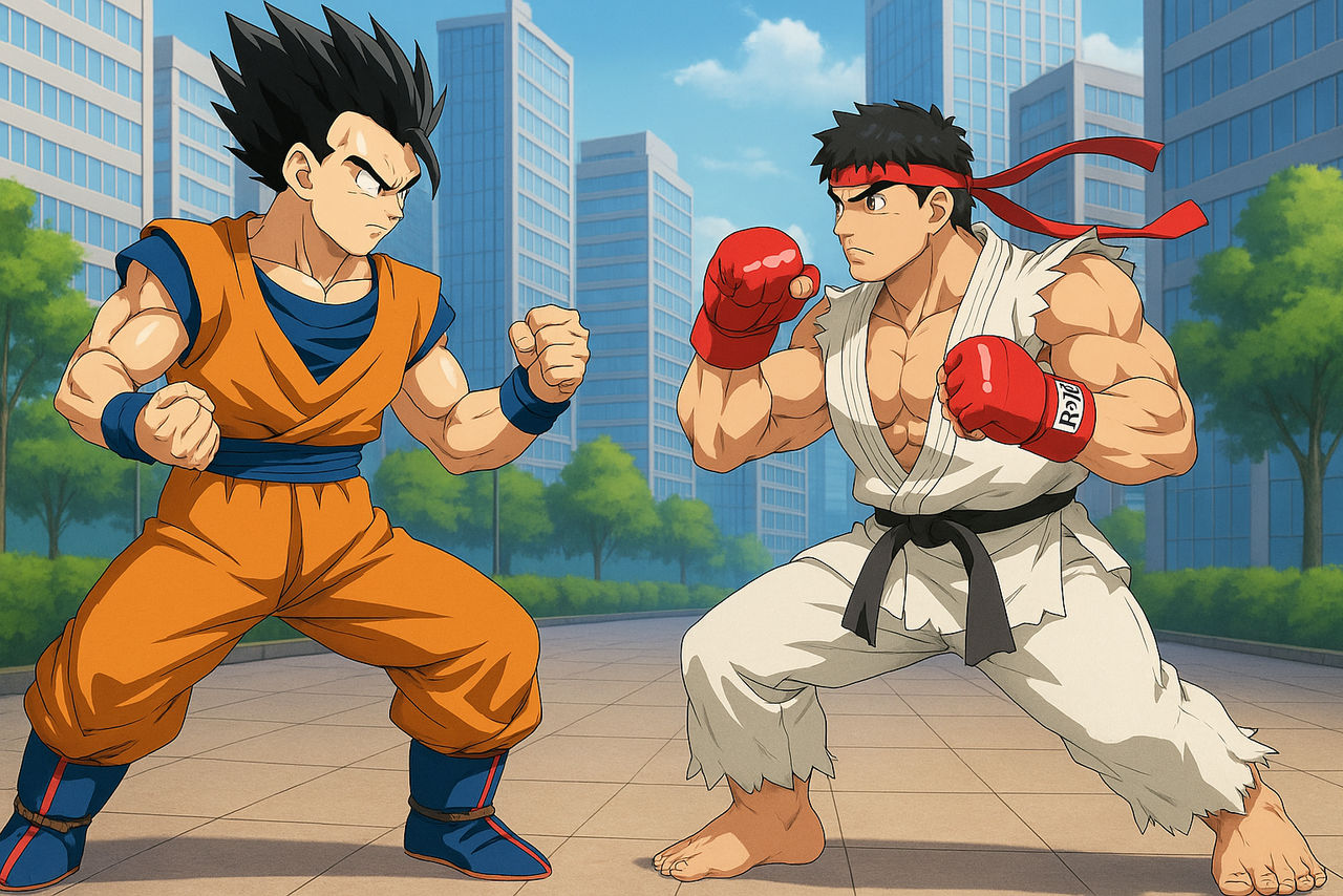 Gohan Ryu Anime-Style Adult Gohan Vs Ryu (Street Fighter) by TGVDuplexJoel255 on ...