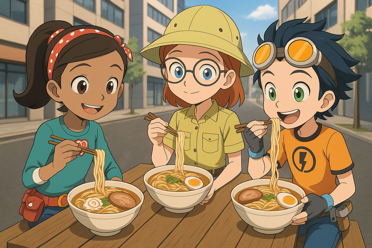 Rusty Rivets, Ruby and Ranger Anna eating Ramen by TGVDuplexJoel255 on ...