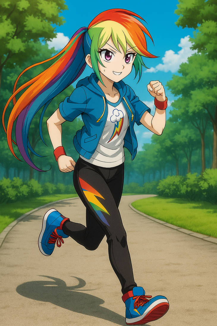 Anime Style Rainbow Dash Out For A Jog In The Park By TGVDuplexJoel255 anime-style-rainbow-dash-out-for-a-jog-in-the-park-by-tgvduplexjoel255