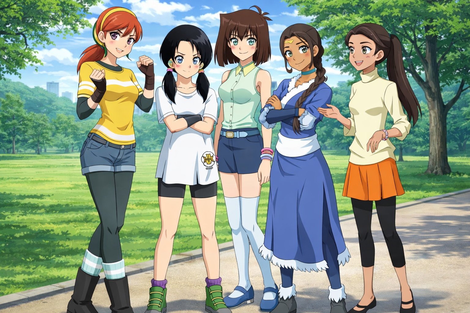 April With Videl Tea Katara And Karmi By TGVDuplexJoel255 On DeviantArt april-with-videl-tea-katara-and-karmi-by-tgvduplexjoel255-on-deviantart