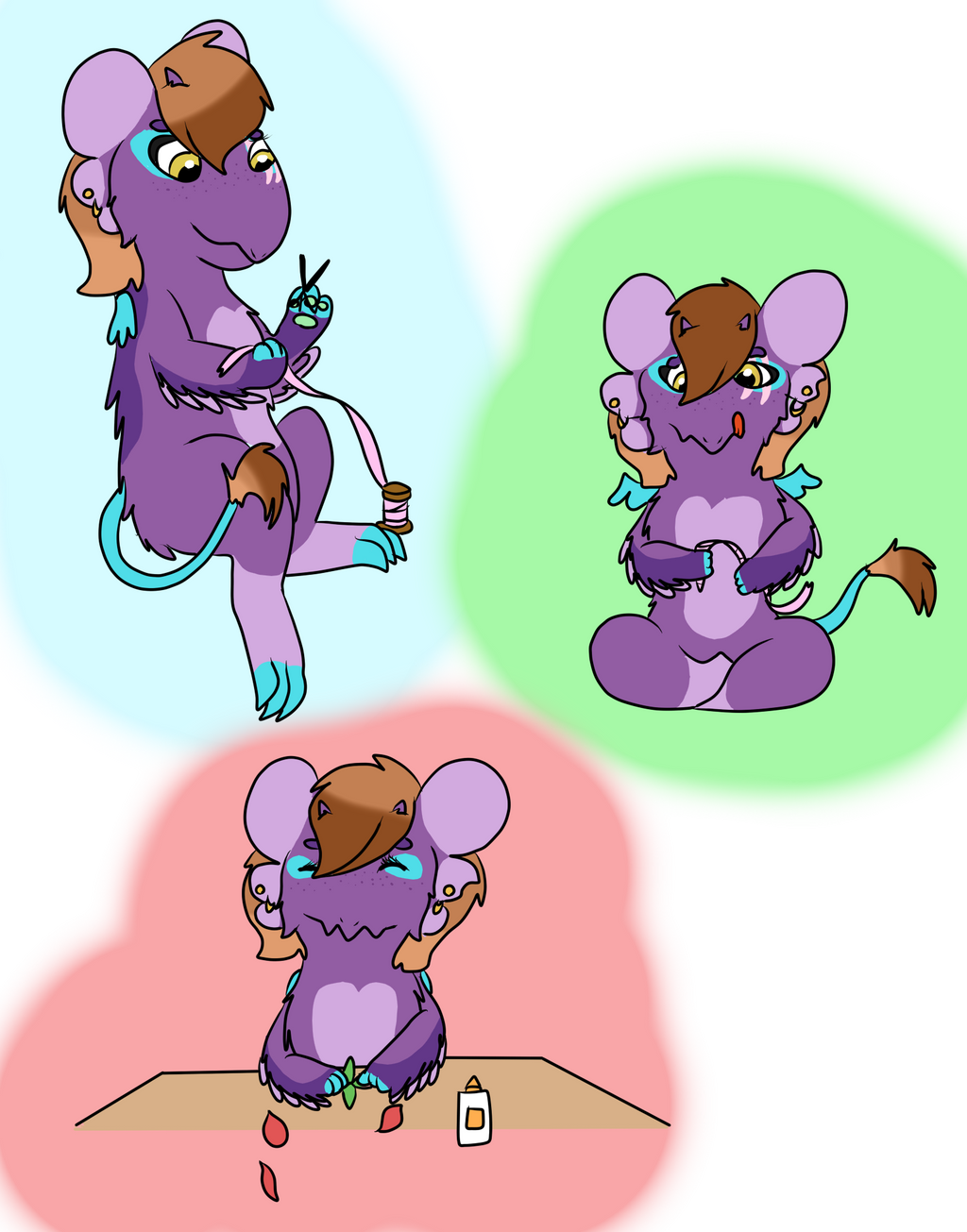 Working on a gift by RaindropLily