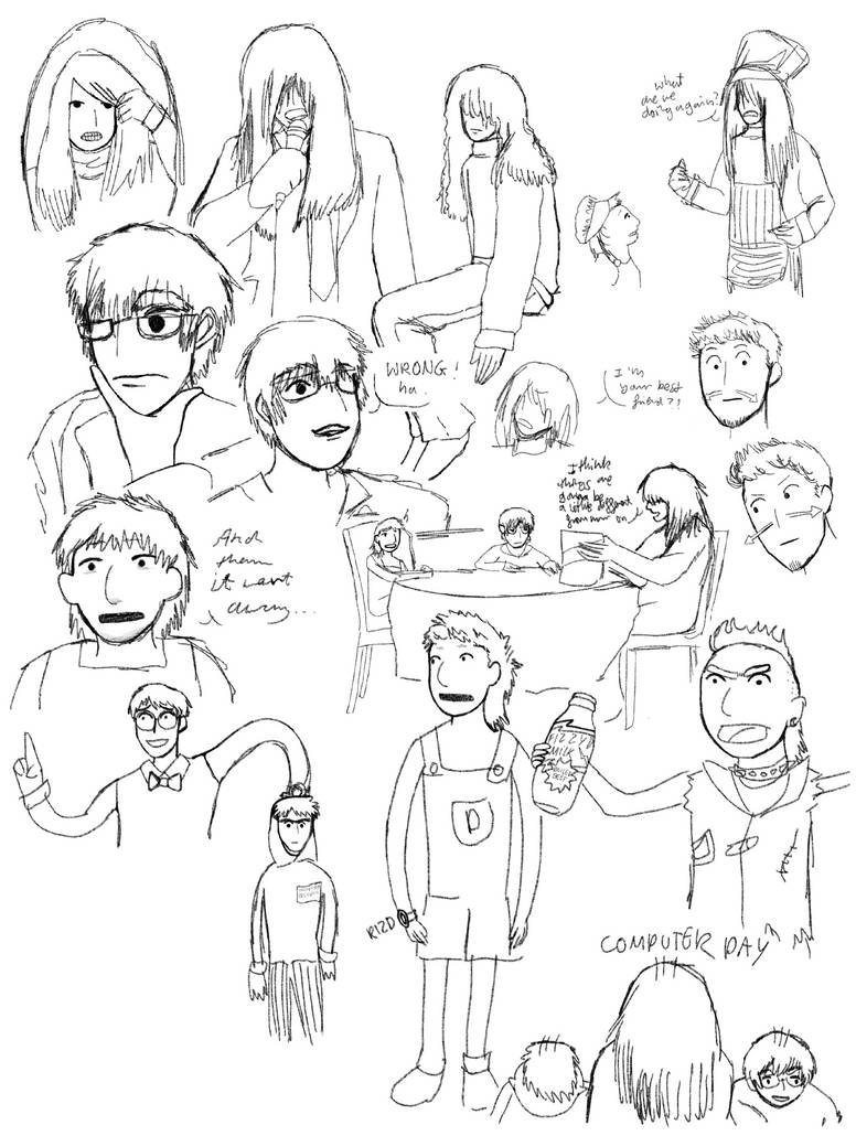 Don't Hug Me I'm Scared Doodles by Tzukune on DeviantArt