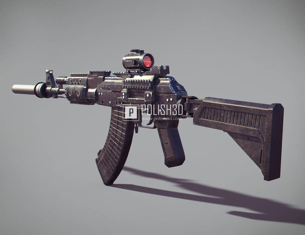 Ak3rd Ruby AK rifle 03 by Polish3d on DeviantArt
