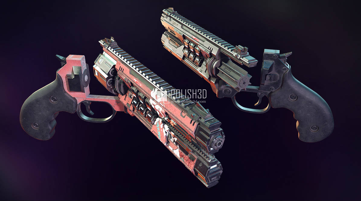 Clockpunk Revolver Cyberpunk Revolver 08 by Polish3d on DeviantArt