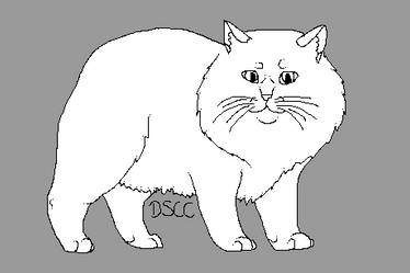 Manx Cat Lineart