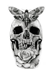Skull Tattoo design drawing