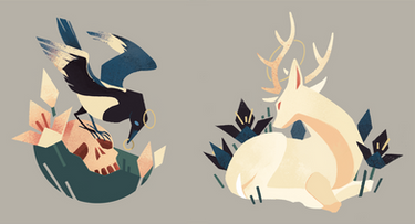 Magpie and Deer