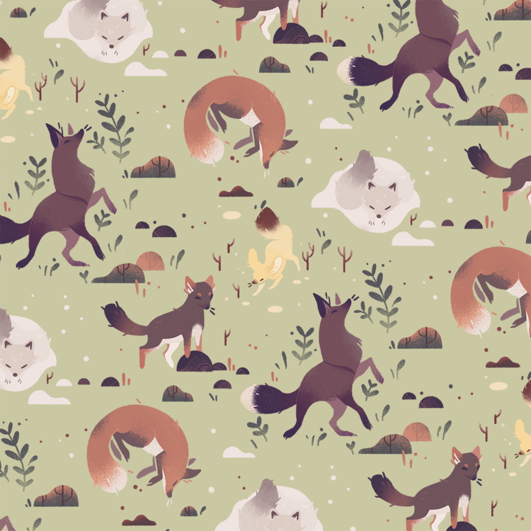 Fox Pattern by VivTanner on DeviantArt