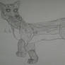 Old German Shepherd dog drawing