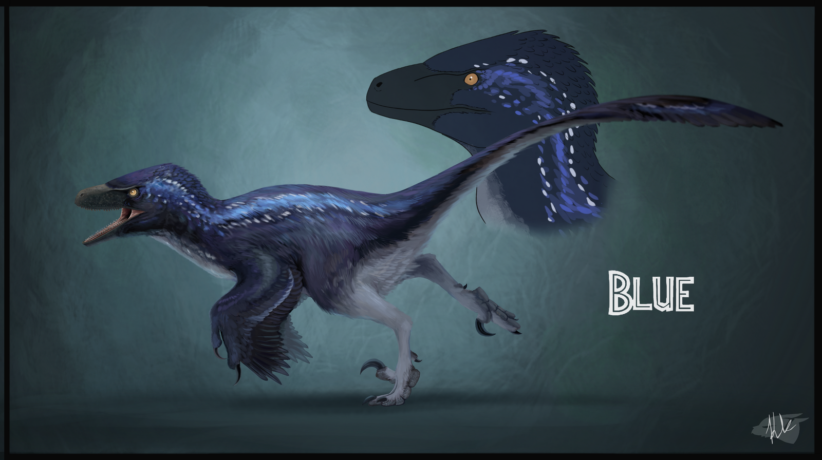 Blue Raptor Running Jurassic World Blue Velociraptor Concept Art Jurassic