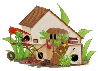 Sparrow grassland birdhouse concept
