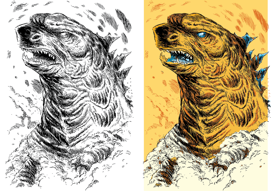 Godzilla illustration by thirtytwoford on DeviantArt