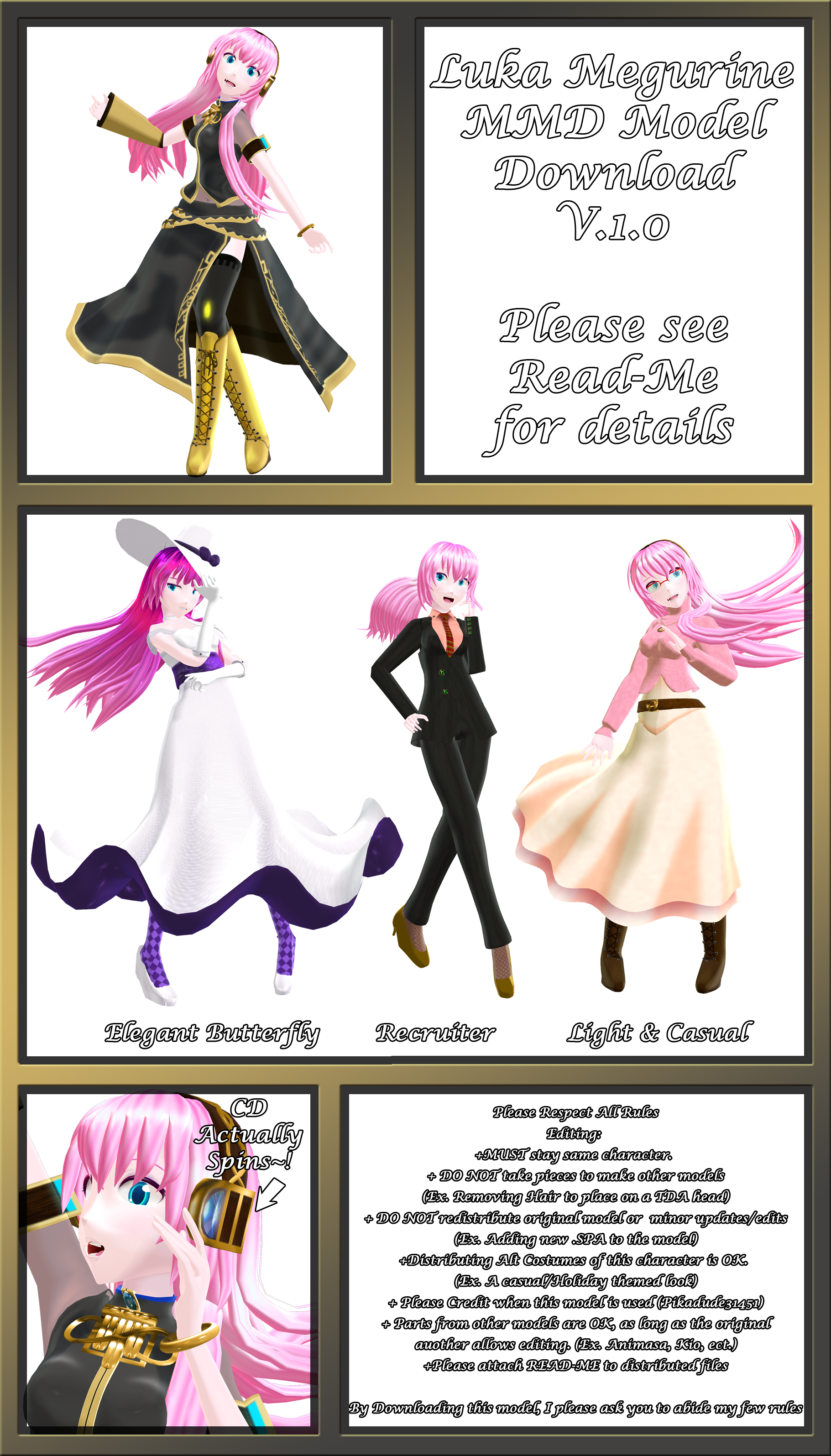 Megurine Luka MMD Model Download (V.1.0)