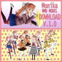 MMD Monika Model Download (V.1.0)