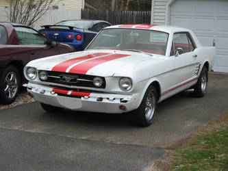 66 mustang with stripes