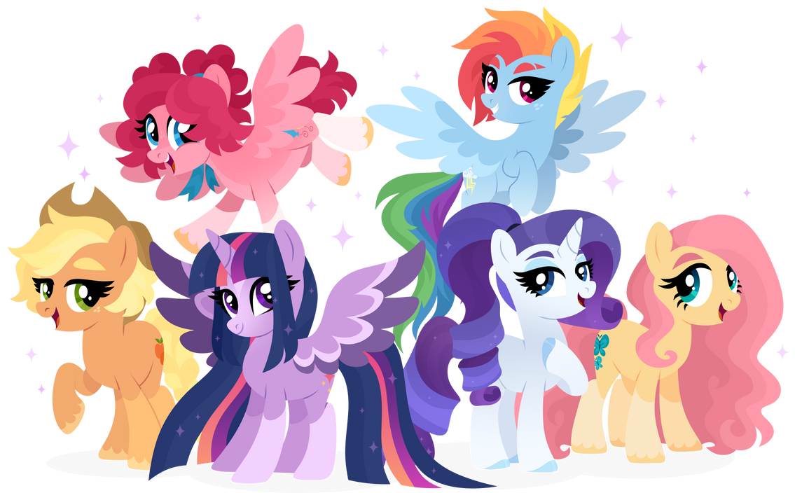 the Mane Six - headcanon by Kabuvee on DeviantArt