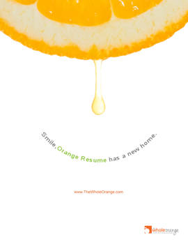 Orange Resume Ad