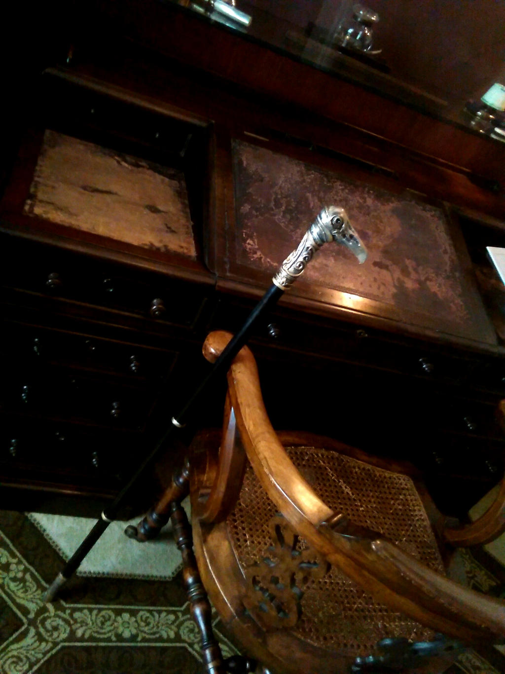 Jacob Frye Sword Cane With Charles Dickens Desk By Litofernandez