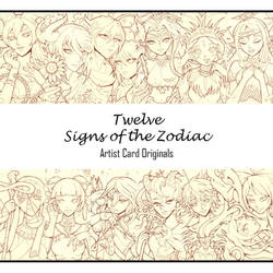 Twelve Signs of the Zodiac Art Cards