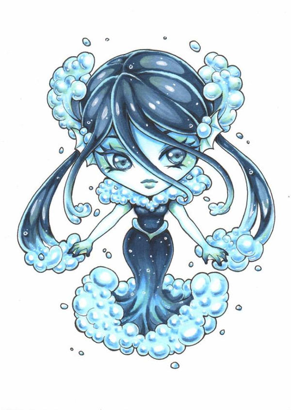 Chibi #37: Water Elemental by Bella-ran on DeviantArt