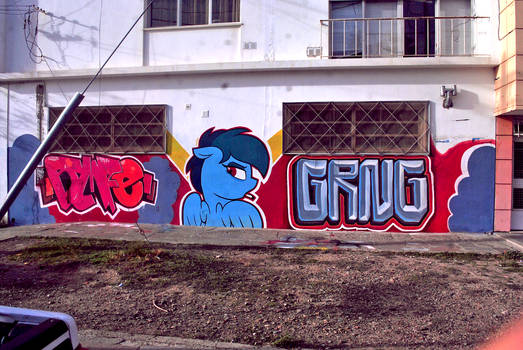 Delta Vee graffiti
