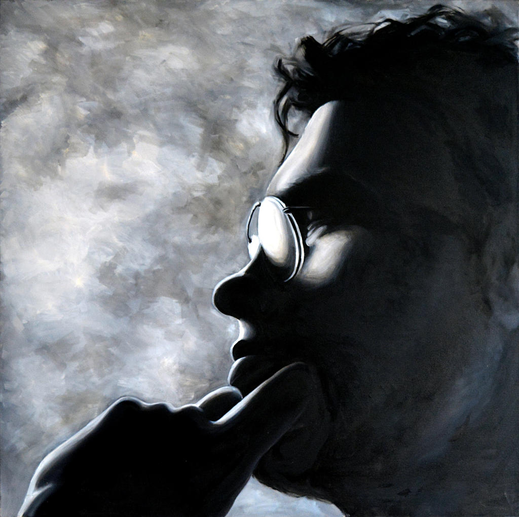 Shadowed Dimi, 100-100cm, oil on canvas