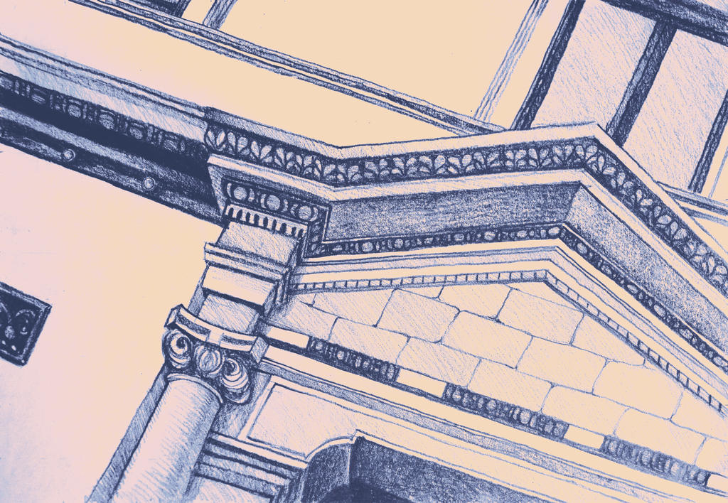 Entrence Drawing Drawing of building detail of classical entrance by oanarinaldi on ...
